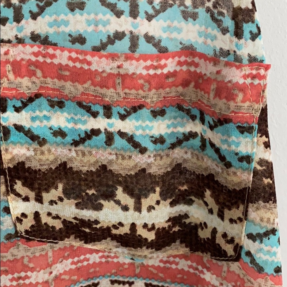 LF Millau Sheer Aztec Print Racerback Tank - Picture 3 of 5